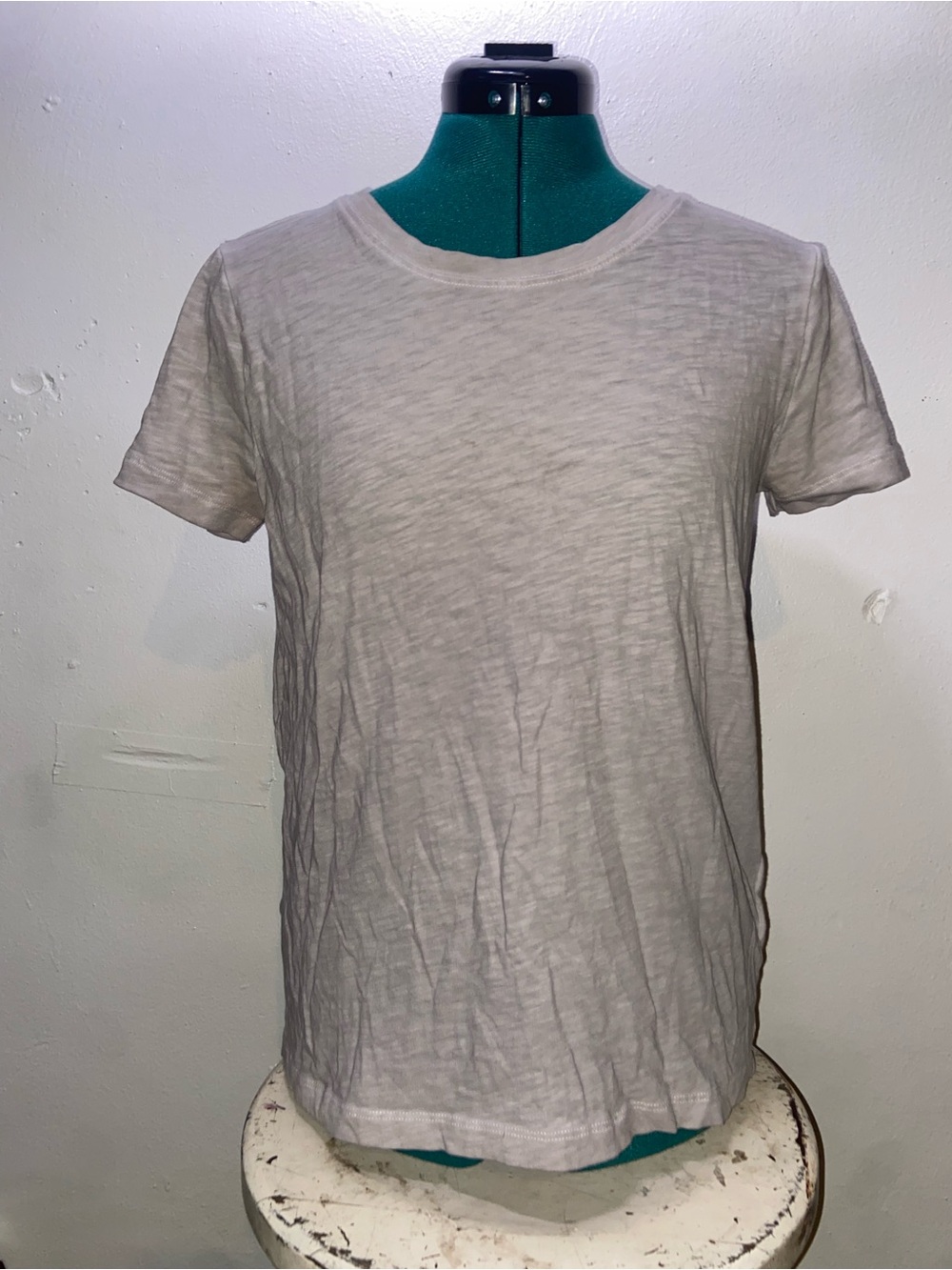 J. Crew Normcore Timeless Loungewear Classic Short Sleeve Crew Tee in Pale Gray